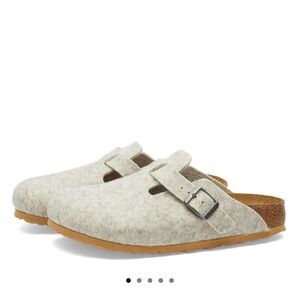Boston Birkenstocks in Eggshell color